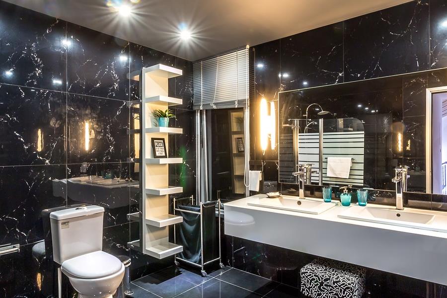 domowe wnętrza wykończone w marmurze